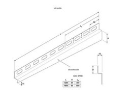 Ilcom Sloped Left Floor Shower Profile Lsl 12mm X 1200mm  Black Brushed Stainless Steel - thumbnail 4