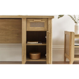 Ashfield Classic Natural Oak Office Desk - thumbnail 7
