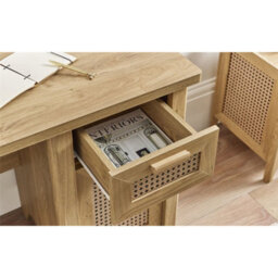 Ashfield Classic Natural Oak Office Desk - thumbnail 8