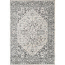 Livabliss Chester-Vintage Grey White Traditional Boho Living Dining Bedroom Rug 200 X 275 Cm Easy Care, Non Shedding - thumbnail 1