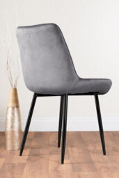 Furniturebox Uk Vogue Round Dining Table And 6 Grey Pesaro Black Leg Chairs - thumbnail 9