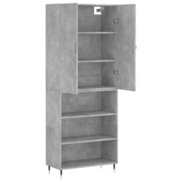 Berkfield Highboard Concrete Grey 69.5X34X180 Cm Engineered Wood - thumbnail 4