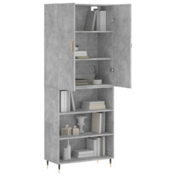 Berkfield Highboard Concrete Grey 69.5X34X180 Cm Engineered Wood - thumbnail 3
