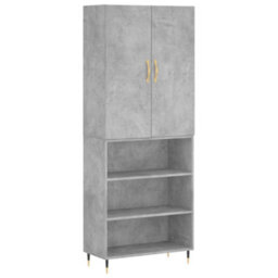 Berkfield Highboard Concrete Grey 69.5X34X180 Cm Engineered Wood - thumbnail 2