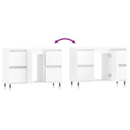 Vidaxl Bathroom Cabinet White 80X33X60 Cm Engineered Wood - thumbnail 8