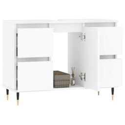 Vidaxl Bathroom Cabinet White 80X33X60 Cm Engineered Wood - thumbnail 3