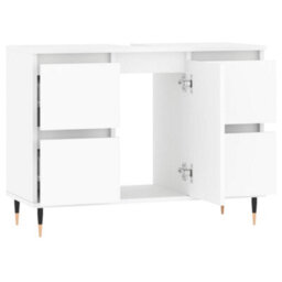 Vidaxl Bathroom Cabinet White 80X33X60 Cm Engineered Wood - thumbnail 4