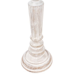 Beliani Set Of 2 Candle Holders Darwa Mango Wood 30/40 Cm Light Brown - thumbnail 6