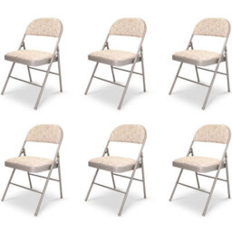 "Crystals 6Ft Heavy Duty Folding Trestle Table With 6 Chairs Catering, Camping, Picnic & Bbq Party""" - thumbnail 4