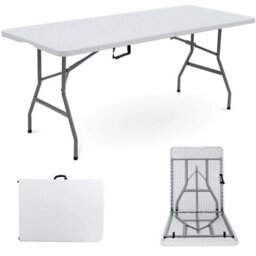 "Crystals 6Ft Heavy Duty Folding Trestle Table With 6 Chairs Catering, Camping, Picnic & Bbq Party""" - thumbnail 3