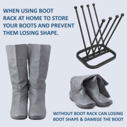 Crystals 4 Pair Wellington Boot Rack Stand Indoor/outdoor Welly & Shoe Organizer - thumbnail 6
