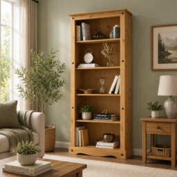 Mews Corona Bookcase Tall Pine Large Mexican Solid Wood - thumbnail 6
