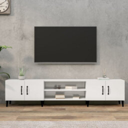 Vidaxl Tv Cabinet High Gloss White 180X31.5X40 Cm Engineered Wood