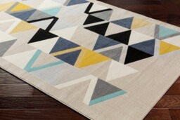 Livabliss City-Geometric Yellow Blue Grey Black Living Dining Bedroom Rug 120 X 170 Cm Easy Care, Non Shedding - thumbnail 6