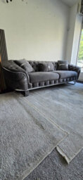 Grey Velvet Ambassador Special Sofa Chrome Accent Metal Legs - thumbnail 7
