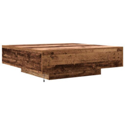 Berkfield Coffee Table With Led Lights Old Wood 100X100X31 Cm - thumbnail 8