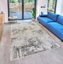 Grey Abstract Modern Easy To Clean Abstract Rug For Dining Room Bedroom And Livingroom-275Cm X 380Cm - thumbnail 3