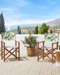 Beliani Set Of 2 Garden Chairs Cine Acacia Wood Green - thumbnail 2