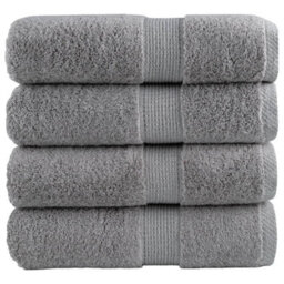 Berkfield Premium Wash Towels Solund 4Pcs Grey 30X30Cm 600Gsm