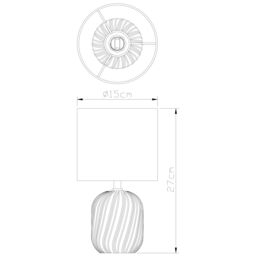 Albury Swirl Round Gloss Red Table Lamp - thumbnail 8
