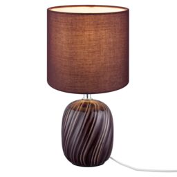 Albury Swirl Round Gloss Red Table Lamp - thumbnail 3