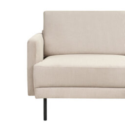 Beliani Corner Sofa 2 Seater Breda Corduroy Beige Left Hand - thumbnail 7