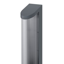 GoodHome Bevel Contemporary Anthracite Mains-Powered 1 Lamp Integrated Led Outdoor Post Light (H)870mm - thumbnail 5