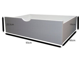 Amani Underbed Mission Storage Boxes (Pair), Brazilian Pine, White - thumbnail 2