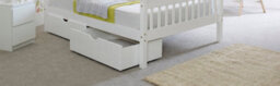Amani Underbed Mission Storage Boxes (Pair), Brazilian Pine, White