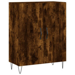 Berkfield Elegant Highboard Smoked Oak 69.5X34X180 Cm Engineered Wood - thumbnail 7
