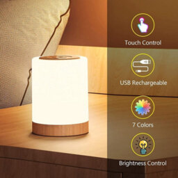 Wireless Touch Sensor Night Light Hallway Bedside Desk Table Led Dimmable Lamp - thumbnail 4