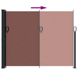 Walplus Retractable Side Awning Garden Sun Shade Canopy Gazebo For Back Door, Porch, Patio Brown 160X500 Cm - thumbnail 5