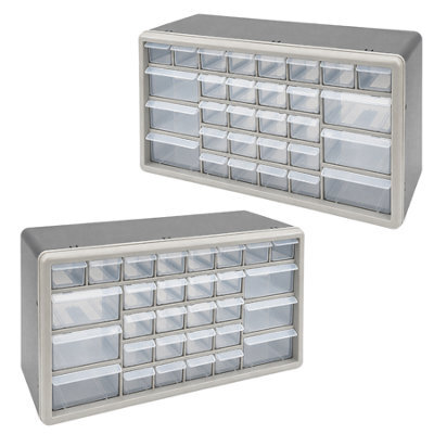 Kct 60 Plastic Multi Drawer Storage Organiser Drawers Cabinet Garage Unit Wall Mountable - image 1