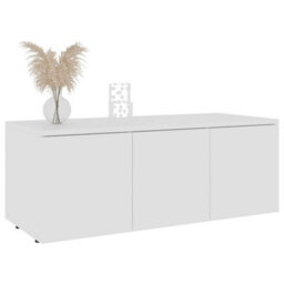 Berkfield Tv Cabinet White 80X34X30 Cm Engineered Wood - thumbnail 3