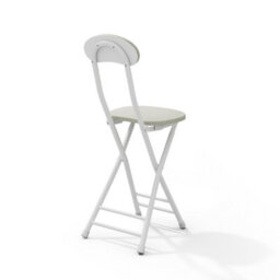 Living And Home Dining Chair Set Of 4 Compact White Wooden Folding Dining Chairs With Metal Legs Without Table - thumbnail 5