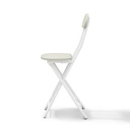 Living And Home Dining Chair Set Of 4 Compact White Wooden Folding Dining Chairs With Metal Legs Without Table - thumbnail 4