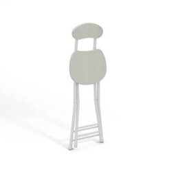 Living And Home Dining Chair Set Of 4 Compact White Wooden Folding Dining Chairs With Metal Legs Without Table - thumbnail 7