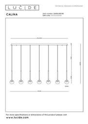 Lucide Calina Led Bar Ceiling Pendant Light Coffee - thumbnail 8