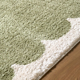 Livabliss Tivoli-Washable Green Cream Modern High Pile Living Dining Bedroom Rug 200 X 275 Cm Easy Care, Non Shedding - thumbnail 3