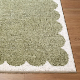Livabliss Tivoli-Washable Green Cream Modern High Pile Living Dining Bedroom Rug 200 X 275 Cm Easy Care, Non Shedding - thumbnail 5