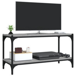 Berkfield Tv Cabinet Grey Sonoma 80X33X41 Cm Engineered Wood And Steel - thumbnail 4