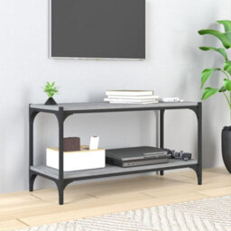 Berkfield Tv Cabinet Grey Sonoma 80X33X41 Cm Engineered Wood And Steel