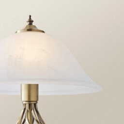 Valuelights Antique Brass Barley Twist Table Lamp With Frosted Alabaster Shade - Complete With 6W Led Bulb In Warm White - thumbnail 3