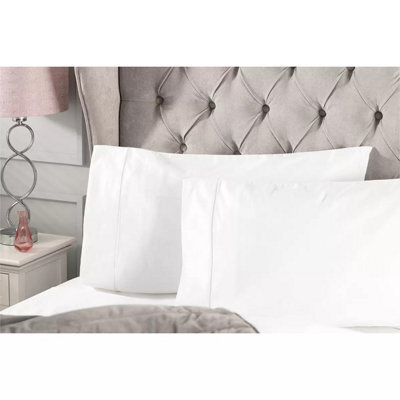 Xample Belledorm Egyptian Cotton Pillowcase Pair 1000 Thread Count White Sateen Soft Luxury 51X76Cm Housewife Bedding