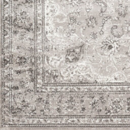 Livabliss Monte Carlo-Vintage Grey Charcoal White Traditional Boho Living Dining Bedroom Rug 200 X 275 Cm Easy Care, Non Shedding - thumbnail 7