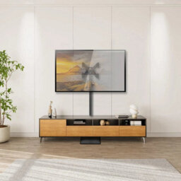 360 Degree  Tv Floor Steel Stand Rotatable Height Adjustable For 14-32Inch Screen - thumbnail 4
