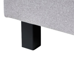 Beliani Grey Fabric Bed Frame Eu Single 90X200 Cm - Scandinavian Minimalist, Tall Padded Headboard - thumbnail 8