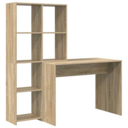 Walplus Desk With Shelf Sonoma Oak 138.5 X 55 X 143 Cm Engineered Wood - thumbnail 2