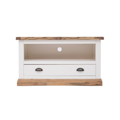 Cabinet Bits Tropea Off White 1 Drawer Tv Cabinet Brass Cup Handle - image 1