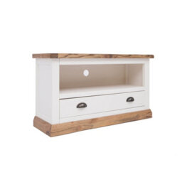 Cabinet Bits Tropea Off White 1 Drawer Tv Cabinet Brass Cup Handle - thumbnail 2
